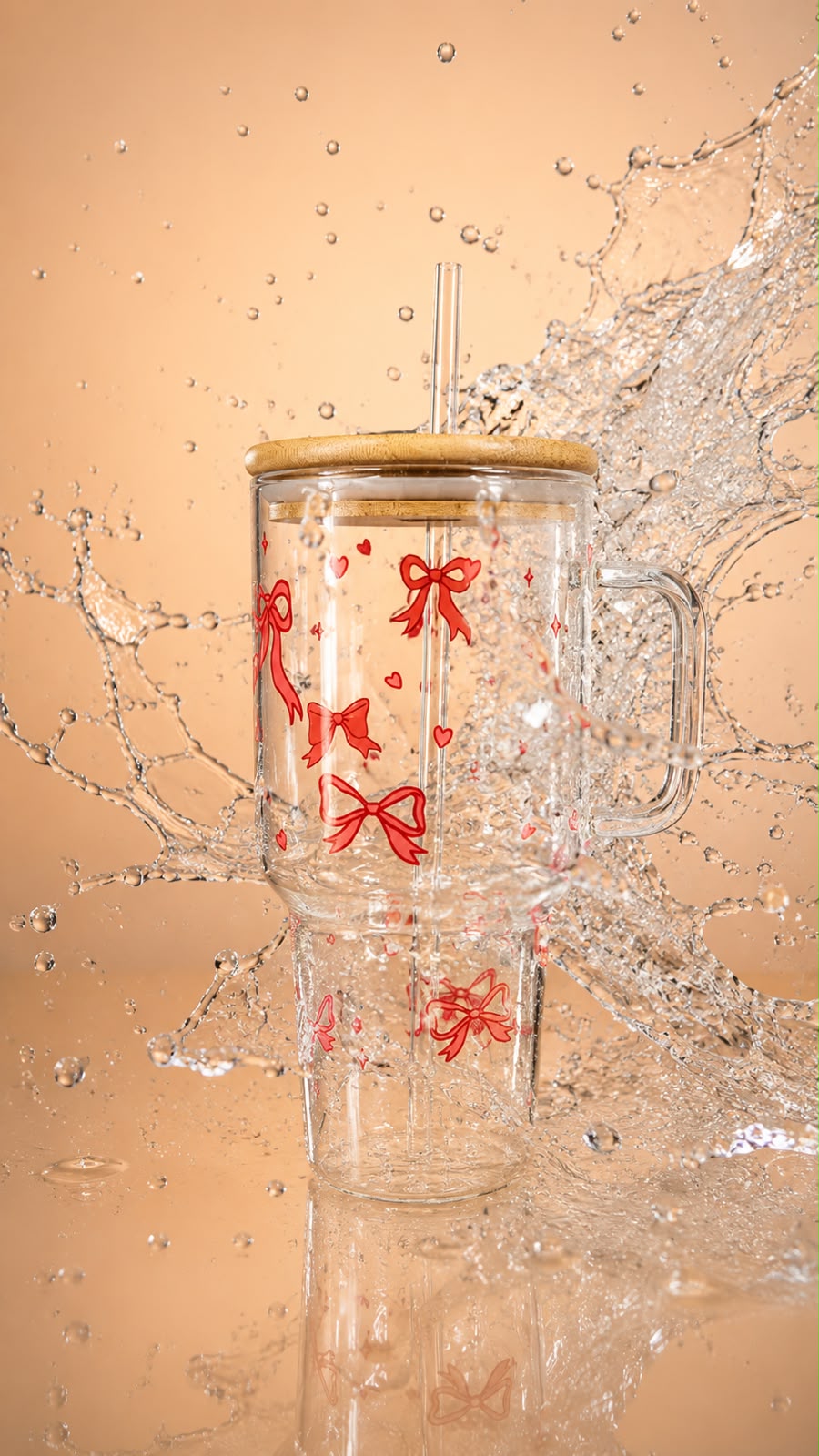 The Bow Glass Tumbler - Red Ribbon Edition 1200ml