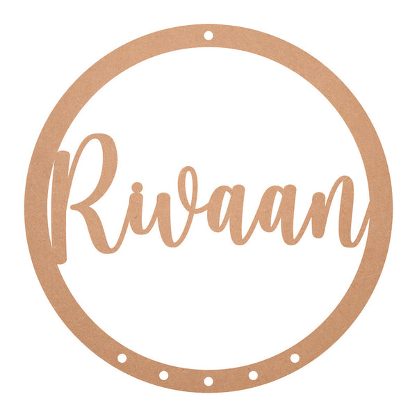 Customized Hanging Name Circle ( MDF )