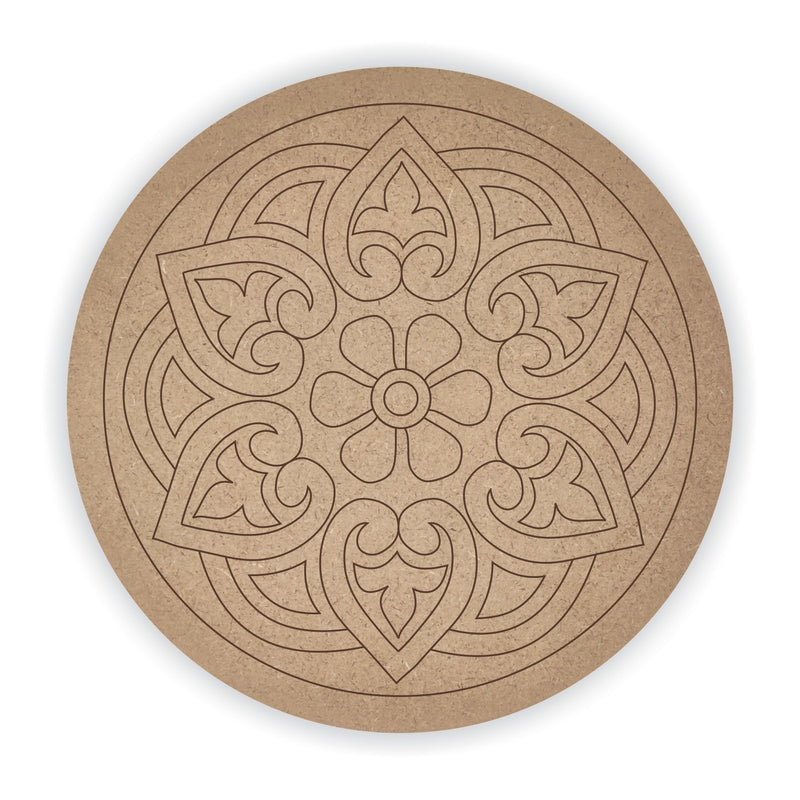 MDF Pre Marked Round Mandala - Arteanu By Anushka