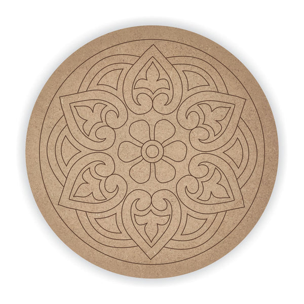 MDF Pre Marked Round Mandala - Arteanu By Anushka