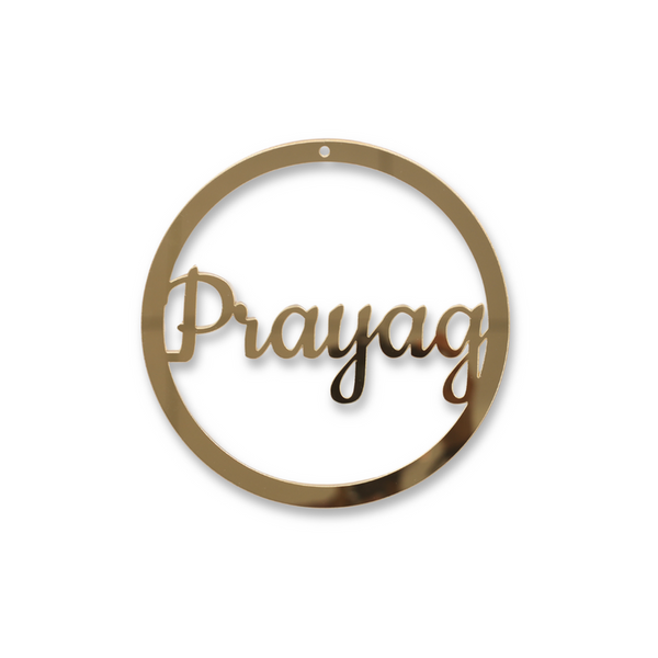 Customized Hanging Name Circle ( Acrylic ) - Arteanu By Anushka