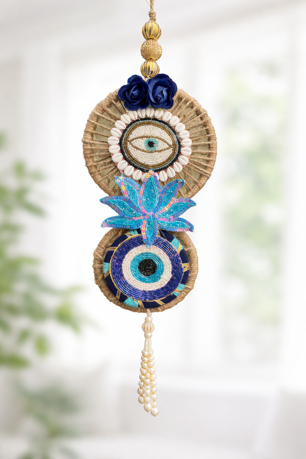 Evil Eye Hanging for Home Entrance | Handmade Nazar Protection Décor