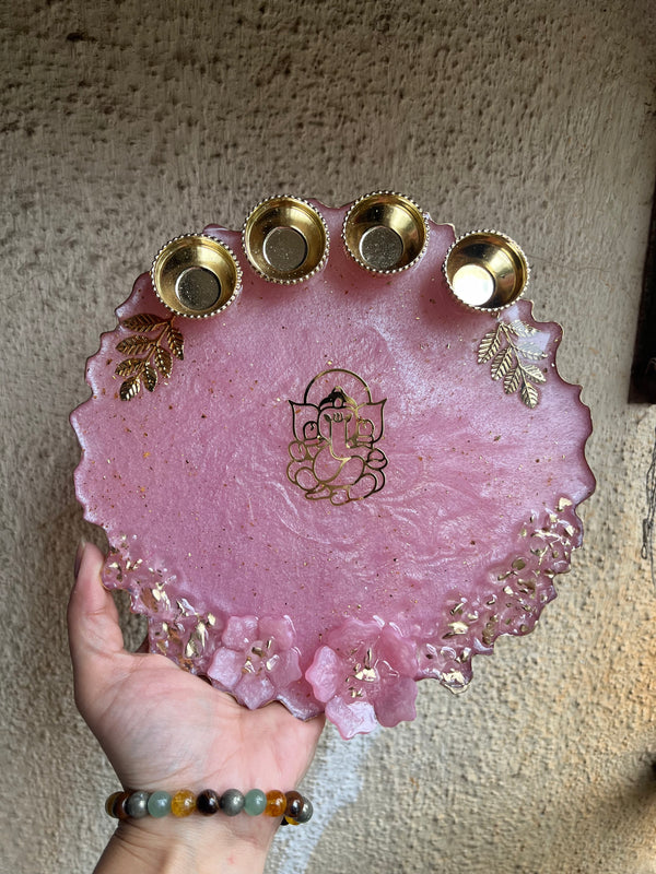 Resin pooja thali design 2 - Arteanu By Anushka