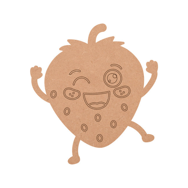 MDF Strawberry Fridge Magnet 01 - Arteanu By Anushka