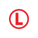 L Board Novice Driver License Exterior Vehicle Decal Sticker 2 Pieces
