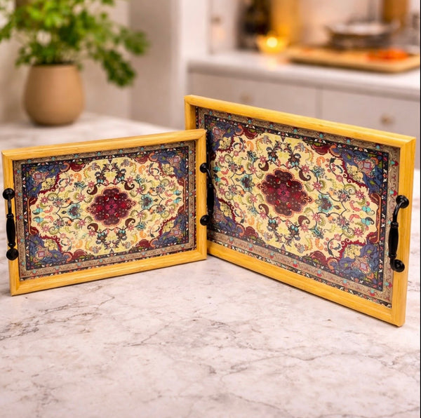 Serving Tray 2pcs set (13 inch and 16 inch)