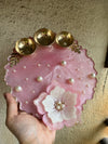 Resin pooja thali with pearls - Arteanu By Anushka