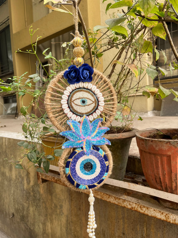 Evil Eye Hanging for Home Entrance | Handmade Nazar Protection Décor