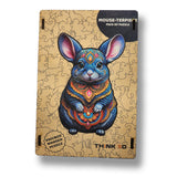 Mouse Jigsaw Puzzle for Adults and Kids | Laser Cut Premium Wood | Animal Shaped 3D Puzzle Pieces | Unique Gift By Think3D - Arteanu By Anushka