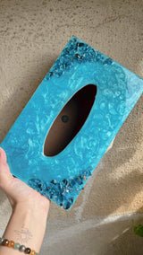 Ocean Luxe Resin Tissue Box - Arteanu By Anushka