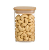 Square Wooden Lid Jar