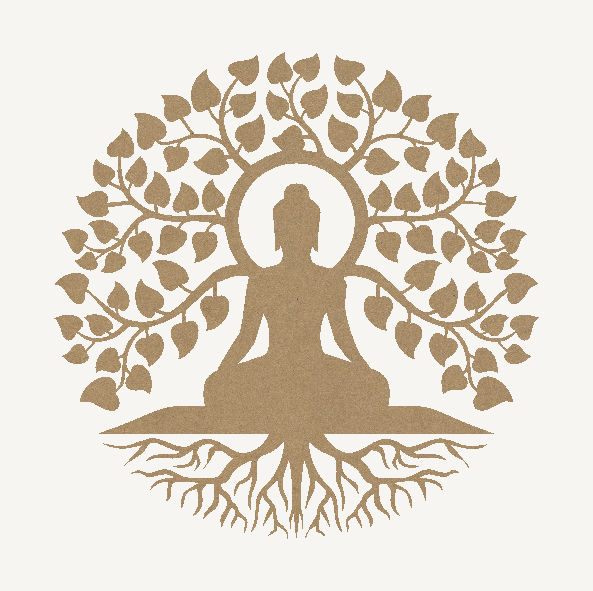 Buddha With Leaves Cutout MDF Design 1 - Arteanu By Anushka