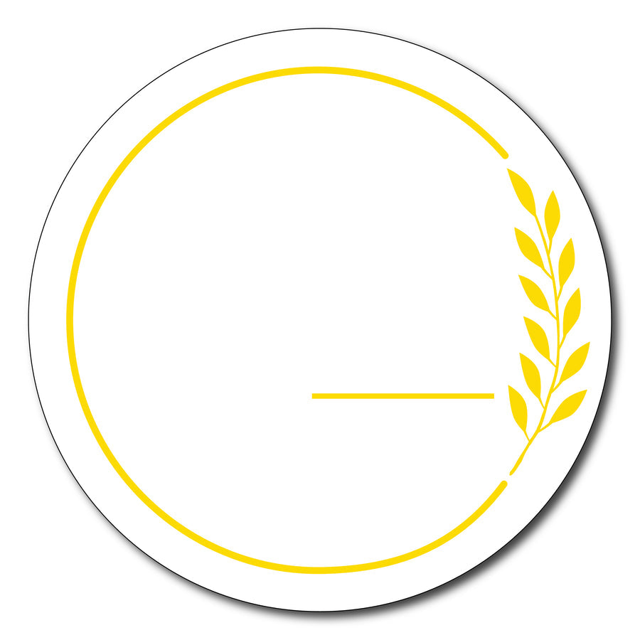 Golden Acrylic Circle Name Plate | Size 10 X 10 inch_Style_002 - Arteanu By Anushka