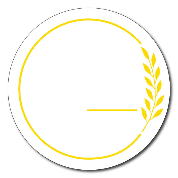 Golden Acrylic Circle Name Plate | Size 10 X 10 inch_Style_002 - Arteanu By Anushka