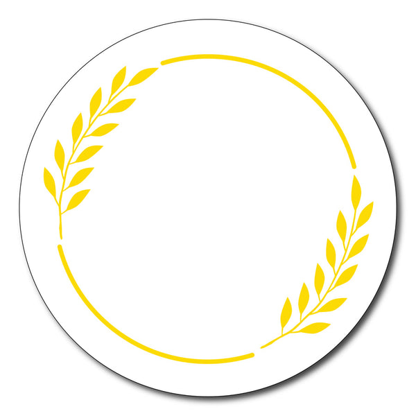 Golden Acrylic Circle Name Plate | Size 10 X 10 inch_Style_001 - Arteanu By Anushka