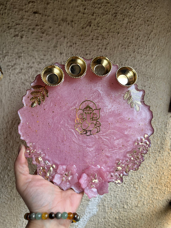 Resin pooja thali design 2 - Arteanu By Anushka