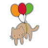 Cat with Balloon Shape MDF Fridge Magnets Base - Arteanu By Anushka