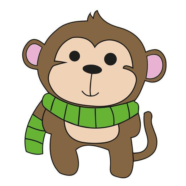 Baby Monkey Shape MDF Fridge Magnets Base - Arteanu By Anushka