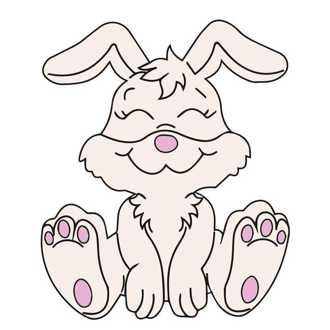 Rabbit Shape MDF Fridge Magnets Base - Arteanu By Anushka