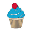 MDF Cup Cake Fridge Magnet - Arteanu By Anushka