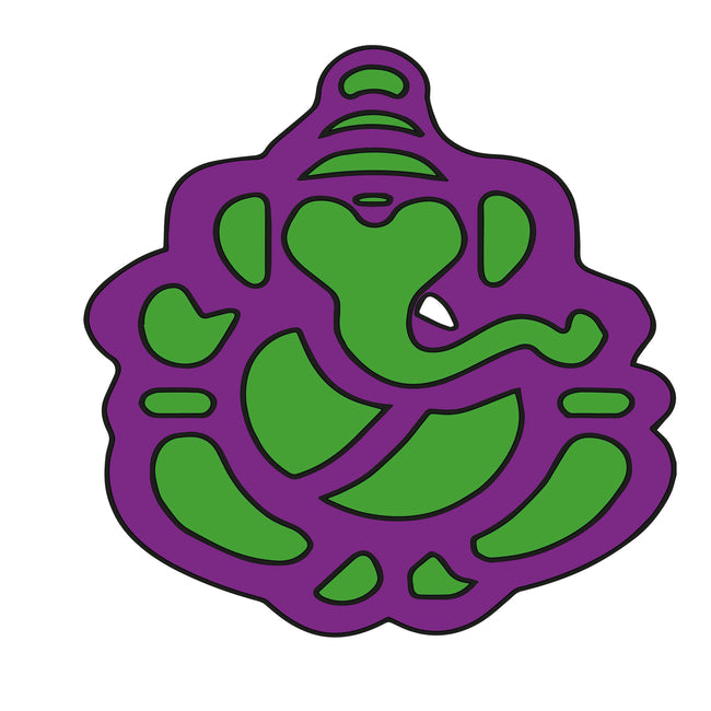 MDF Ganesha Fridge Magnet 02 - Arteanu By Anushka