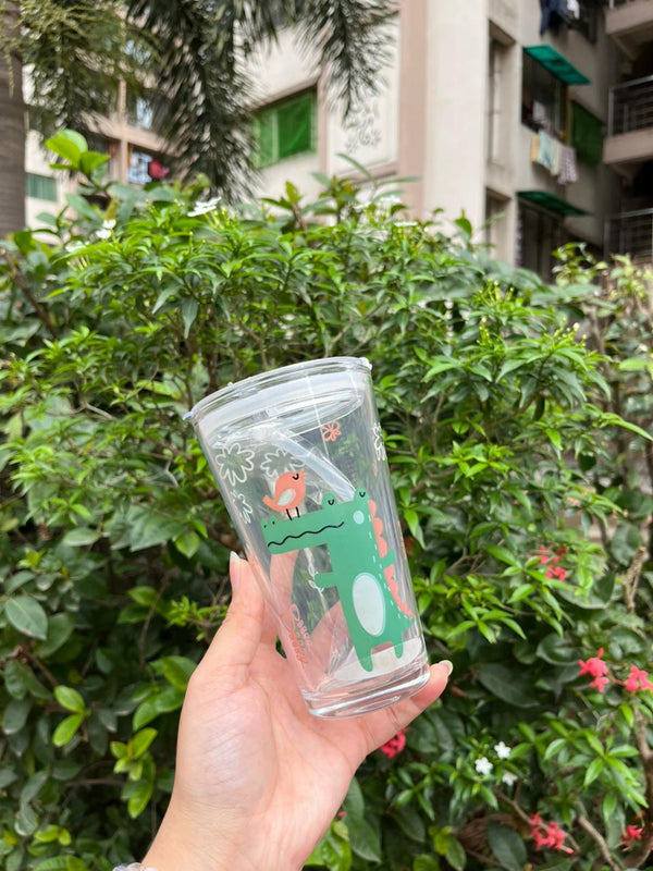 Dino Buddy Transparent Tumbler - Arteanu By Anushka