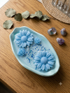 Blue Cosmic Rose Candle in the Sanctuary Curation
