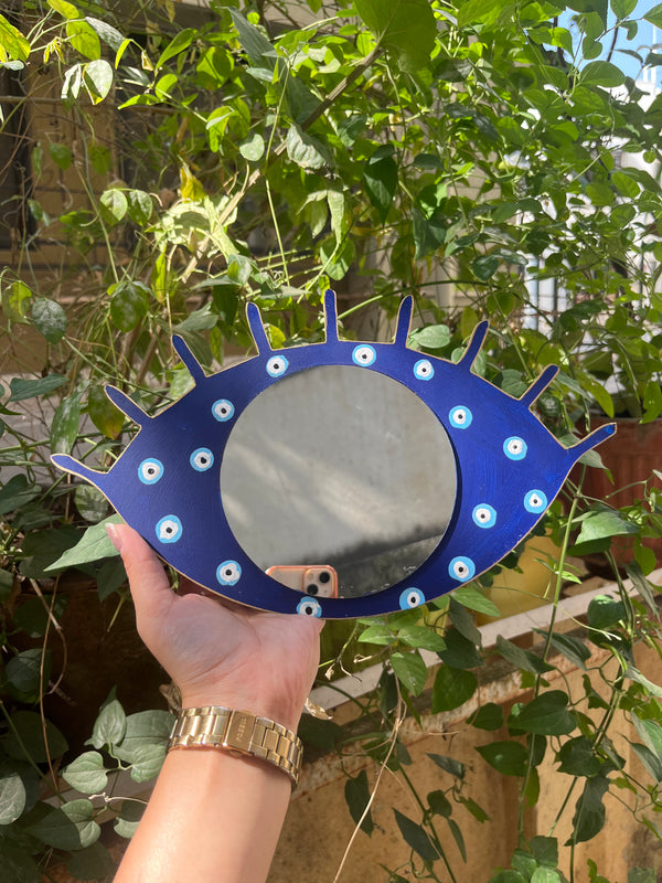 Evil eye mirror art - Arteanu By Anushka