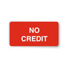 Red rectangle with 'NO CREDIT' text on a white background