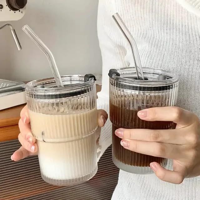 Origami Ribbed Glass Tumbler