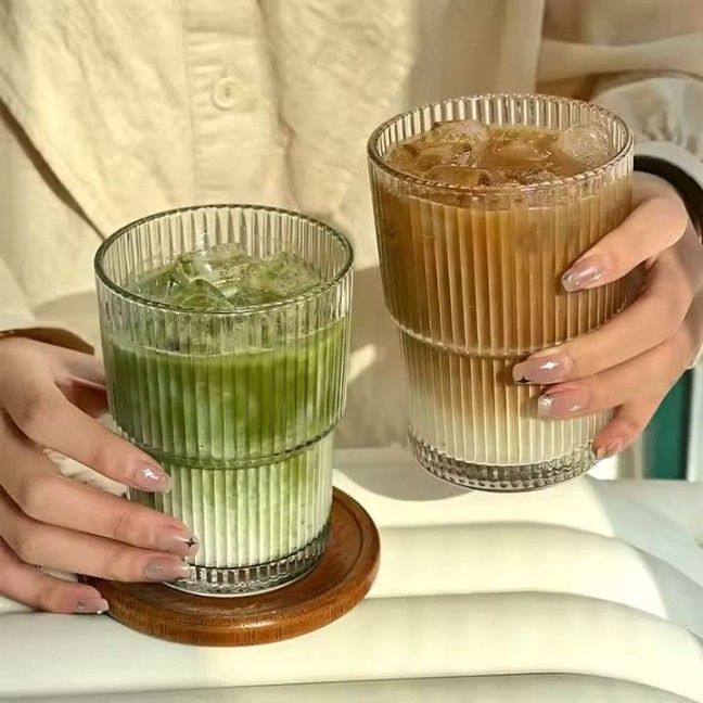 Origami Ribbed Glass Tumbler