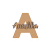 Alphabet Monogram Nameplate MDF Design 1 - Arteanu By Anushka