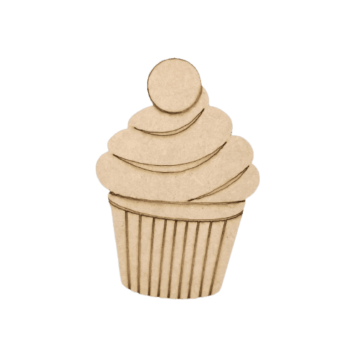 MDF Cup Cake Fridge Magnet - Arteanu By Anushka