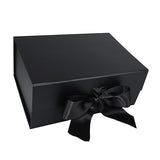 Folding Hard Hamper Box with Ribbon 8x10x4Inch | Gift Box | Present Box - 1 Pc