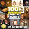 Chandelier Laser Cut | Hangin Lamp Laser Files | Chandelier Mega Laser Cut Bundle - Arteanu By Anushka