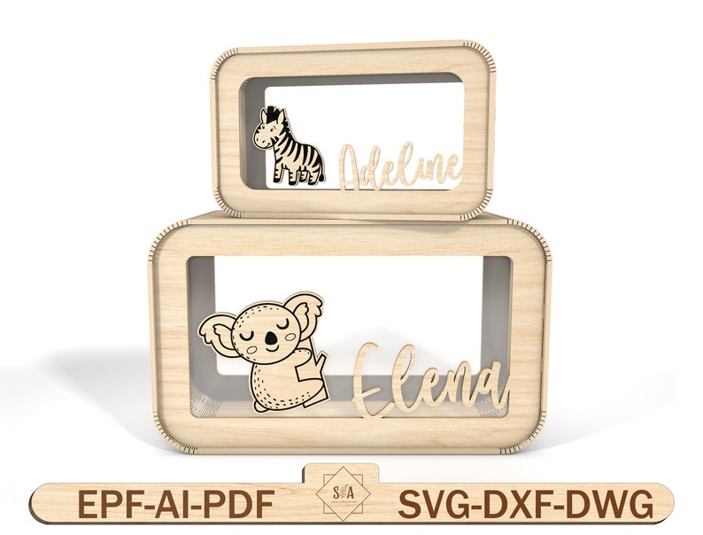 Personalised Animal Kids Piggy Bank Svg, Wooden Kids Money Box With Name, Baby Money Box Piggy Bank ,Unique Birthday Gift, Gifts For Kids - Arteanu By Anushka