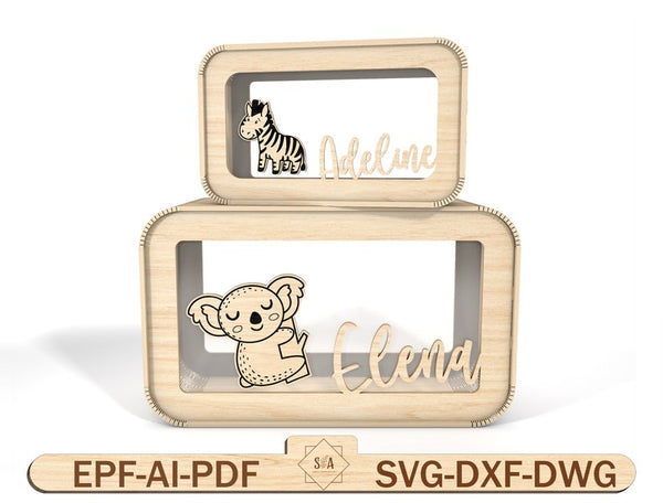 Personalised Animal Kids Piggy Bank Svg, Wooden Kids Money Box With Name, Baby Money Box Piggy Bank ,Unique Birthday Gift, Gifts For Kids - Arteanu By Anushka
