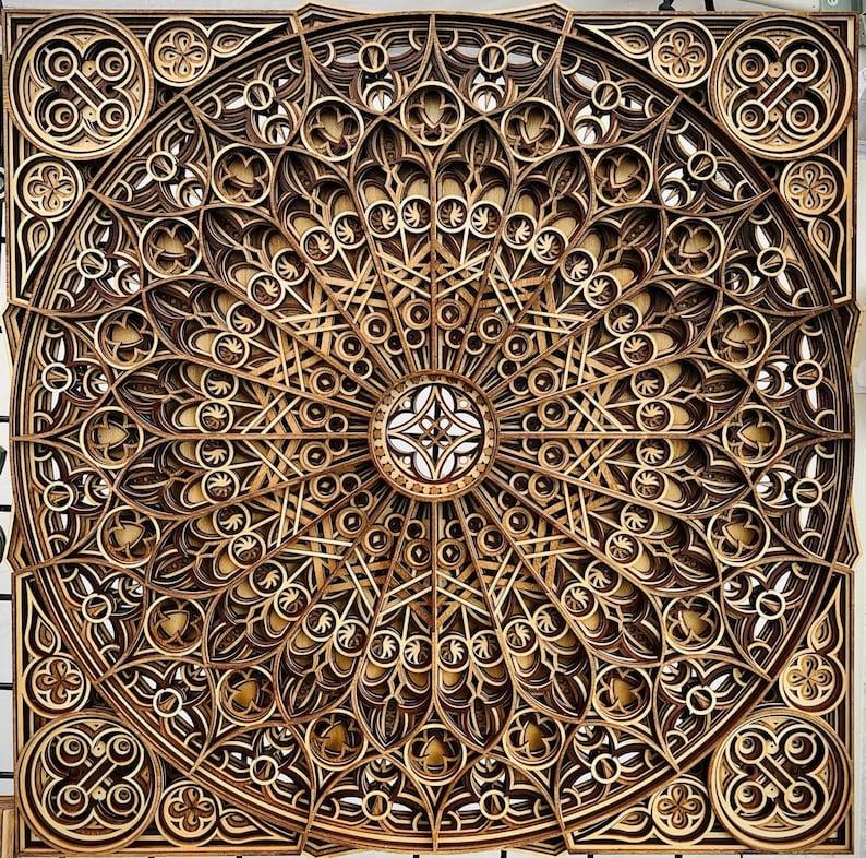 10 Layers, 700 x 700 mm, Multilayer Layer Design, Laser cut, SVG, AI, DXF, PNG, JPG, PDF - Arteanu By Anushka