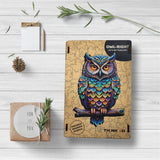 Owl Jigsaw Puzzle for Adults and Kids | Laser Cut Premium Wood | Animal Shaped 3D Puzzle Pieces | Unique Gift By Think3D - Arteanu By Anushka