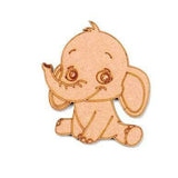 Elephant Shape MDF Fridge Magnets Base - Arteanu By Anushka