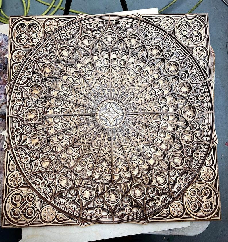 10 Layers, 700 x 700 mm, Multilayer Layer Design, Laser cut, SVG, AI, DXF, PNG, JPG, PDF - Arteanu By Anushka