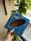 Resin Printed Wooden Tissue Paper Holder Box for Dining Room - Arteanu By Anushka