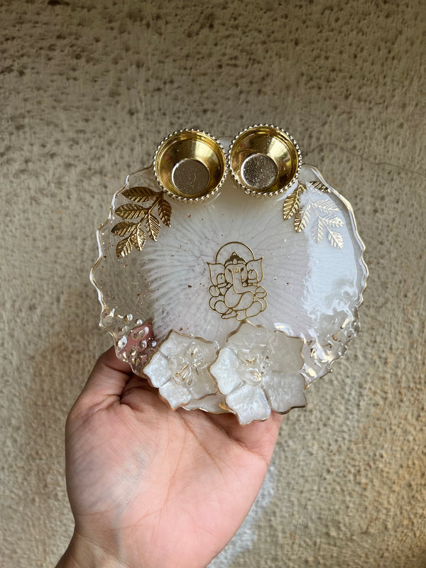 Resin Pooja Thali 5 Inch