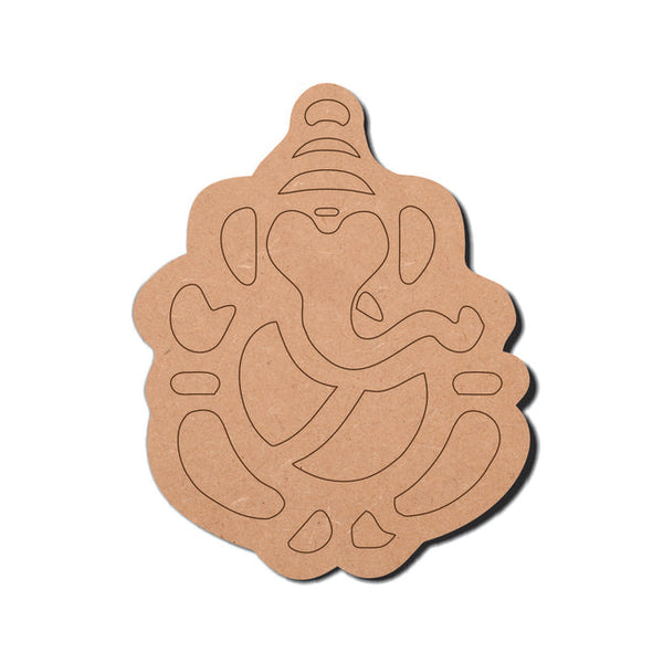 MDF Ganesha Fridge Magnet 02 - Arteanu By Anushka