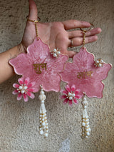 Shubh–Laabh Pink Resin hanging