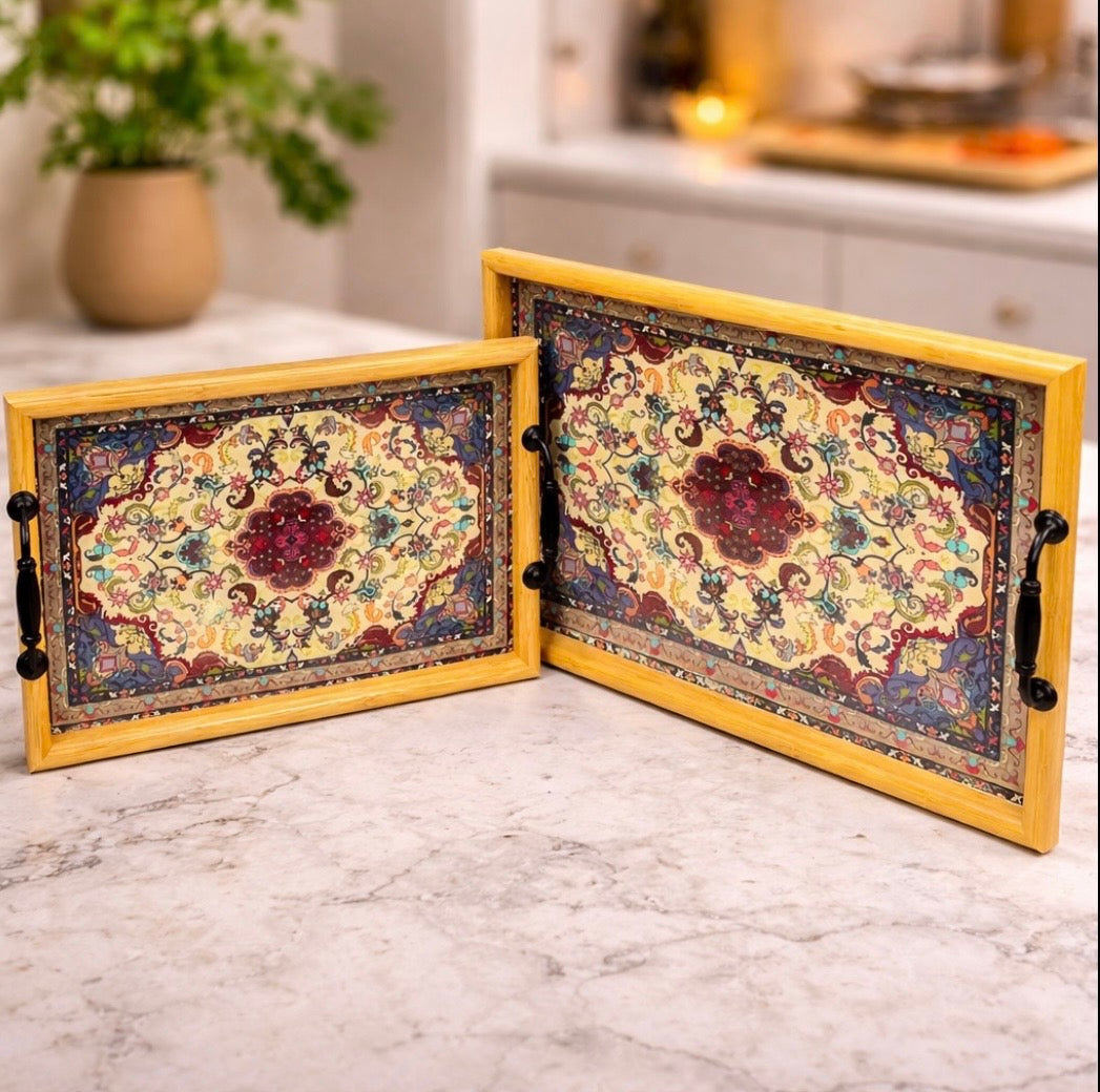 Serving Tray 2pcs set (13 inch and 16 inch)