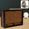 Wooden Money/Piggy Bank, Money Box, Coin Box with Carved Design for Kids/Children, Savings Challenge Box, Cash Vault Wooden Savings Box, Coin Piggy Bank, Money Save Box Smash, Money Saver (Pen Not Included) - Arteanu By Anushka