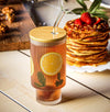 Sipper Glass Lining Wooden Lid