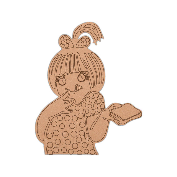 MDF Amul Girl Fridge Magnet - Arteanu By Anushka