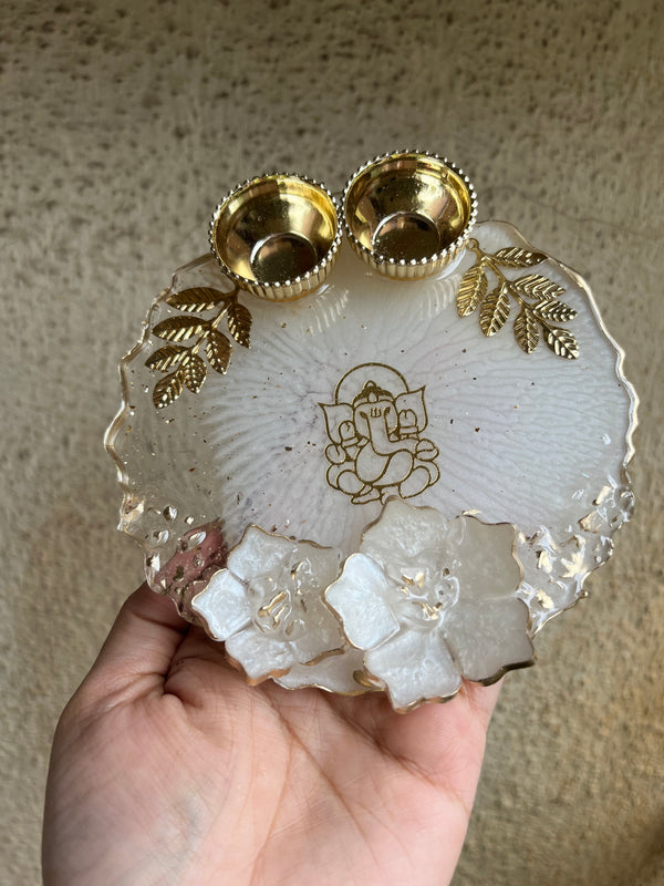 Resin Pooja Thali 5 Inch